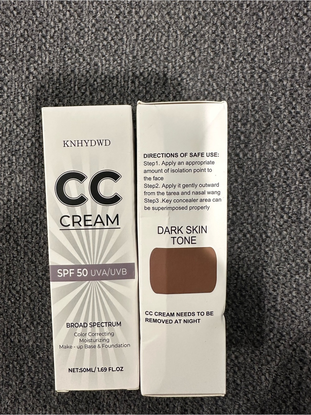 CC Cream SPF 50 - Dark Skin Tone Brown Color